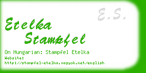 etelka stampfel business card
